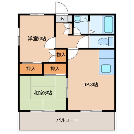 プリマヴェーラ古国府の物件間取画像